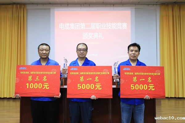 通号电缆集团为第二届职业技能竞赛焦缆公司获奖选手颁奖 